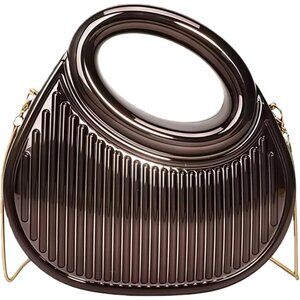 Women's Dark Chocolate Small Cute Trendy Evening Party Cocktail Crossbody Clutch